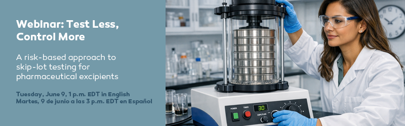 Join Our Upcoming Webinar: Skip-lot Testing for Pharmaceutical Excipients